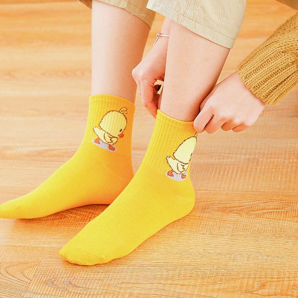 

duck, lady socks, style, wind, autumn winter, net, red children., Black;white