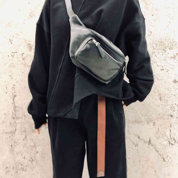 

leather handmade leather breast bag saddle shoulder messenger bag women's style black friday ht4m