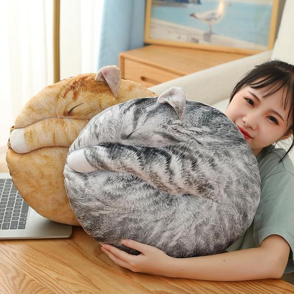 

cushion/decorative pillow lifelike cats cushion orange cat seat simulation animal back tatami car chair home decoration