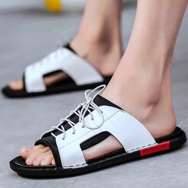 

summer sandals soft slippers breathable non-slip men's zapatos shoes wd5b, Black