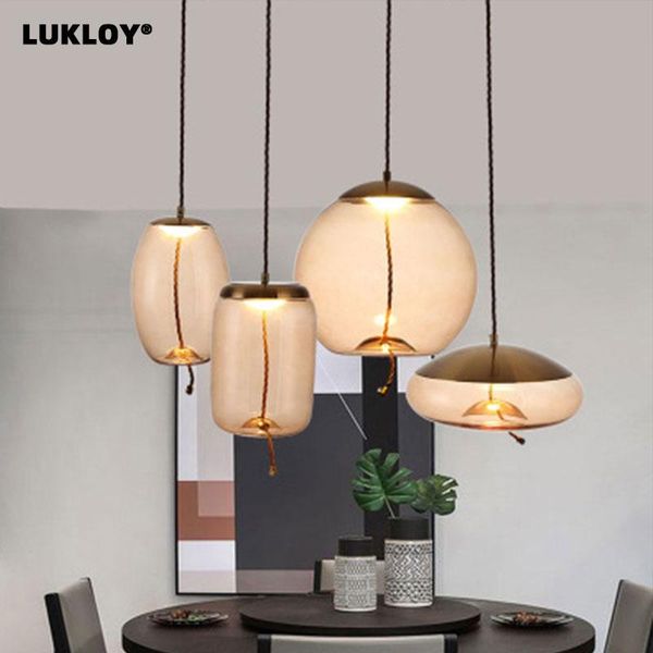 

pendant lamps glass light led bulb modern minimalist home decorative indoor living dining room kitchen hall nordic retro style