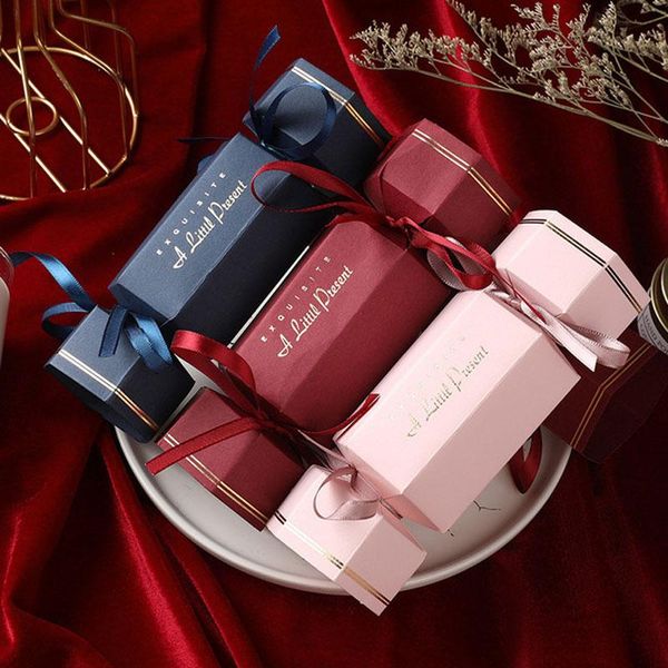 

gift wrap 12pcs/lot wedding hexagonal chocolate cookie box diy happy birthday party baby shower packaging event & supplies