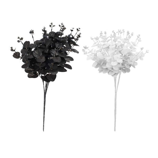 

artificial flower eucalyptus simulation 62cm home decoration 1pcs black silk wedding fake party decor decorative flowers & wreaths