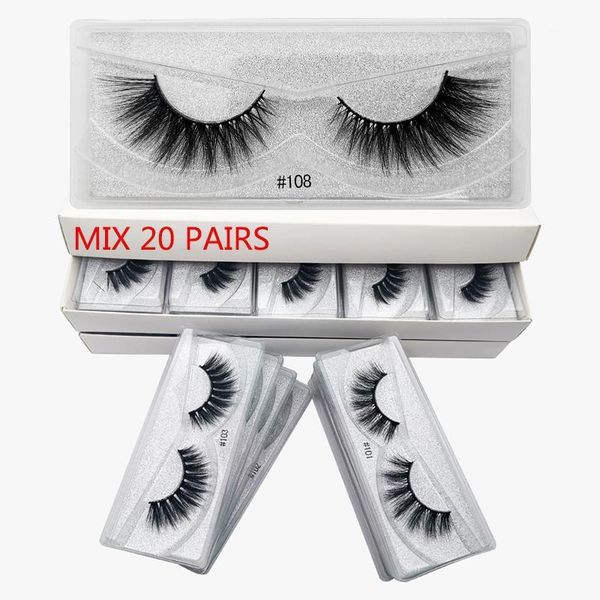 

wholesale eyelashes 20/30/50/100 pcs 3d mink lashes natural false makeup in bulk1
