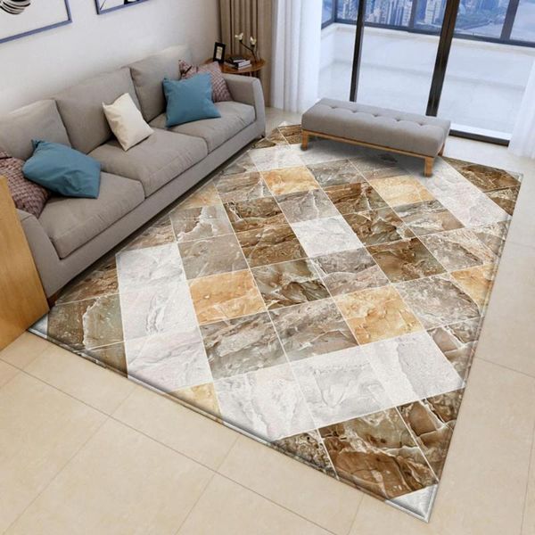 

carpets promotion modern nordic rectangle carpet abstract marble geometry printed living room area rugs bedroom kids tent mat floor