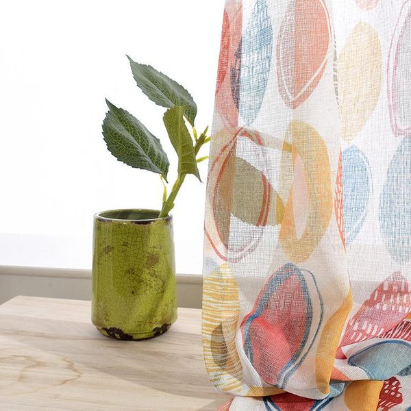 

curtain & drapes curtains for living room semi blackout floral geometric printed vintage panels faux linen sliding door window treatment dra