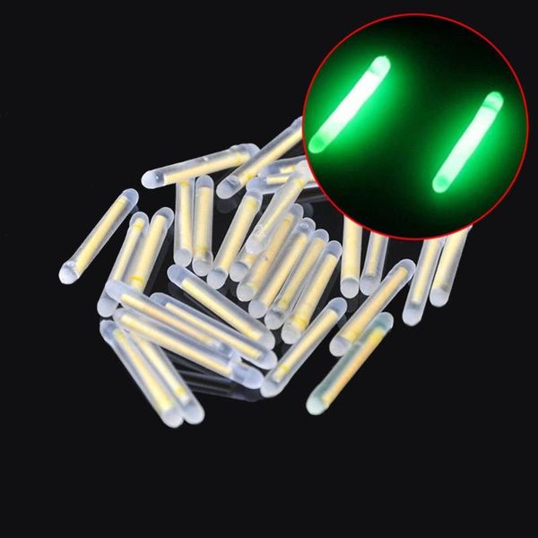 

50pcs portable luminous fishing fluorescent lightstick light night float clip on dark glow supplies accessories