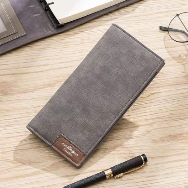 

the wallet swdvogan soft face men's wallet 20% off korean fashion stitching leather wallet, Black