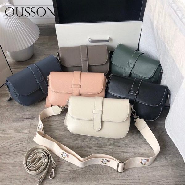 

evening bags ousson 2021 design leather small square bag fashion crossbody multifunctional shoulder for women