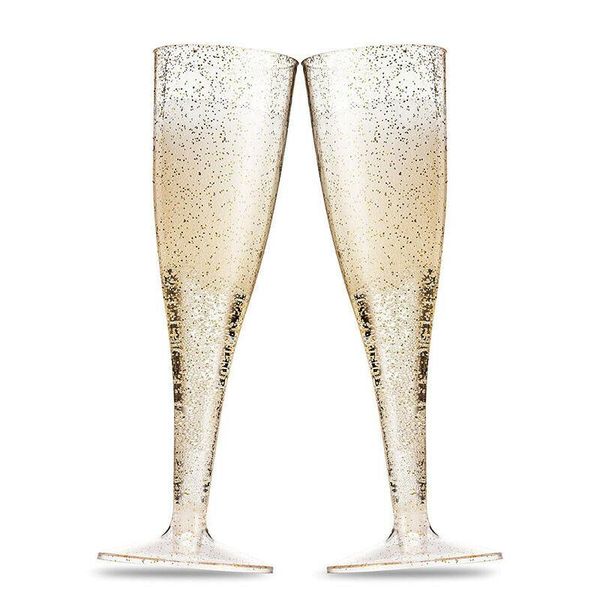 

cups & saucers 5pcs champagne flutes plastic party wine dine goblet toast xmas year wedding dinner cocktail juice cup