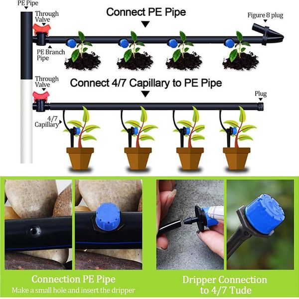 

watering equipments 50x adjustable irrigation sprinkler garden drip emitters micro spray rotating agriculture lawn