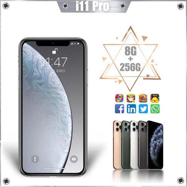 

Cellphones Global Version Android i11promax Smartphone 6.5inch Dual SIM Cards Mobile phone 3G 4G Cell Smart Phones Face Unlock