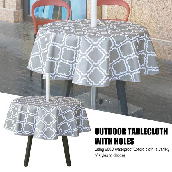 

table cloth 600d tablecloth waterproof dining with umbrella hole zip-fastener cover for outdoor patio garden balcony courtyard