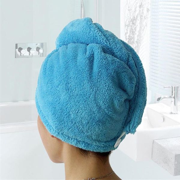 

towel women dry hair cap bathroom super absorbent quick-drying microfiber salon