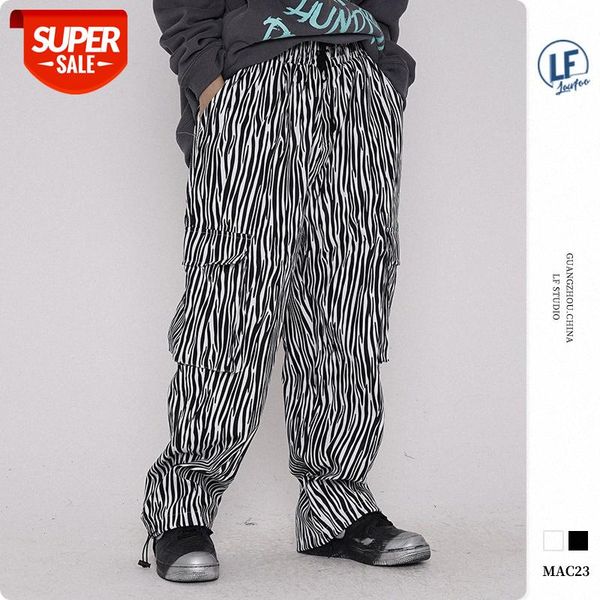 

lawfoo men's zebra print leopard loose casual trousers #av8z, Black
