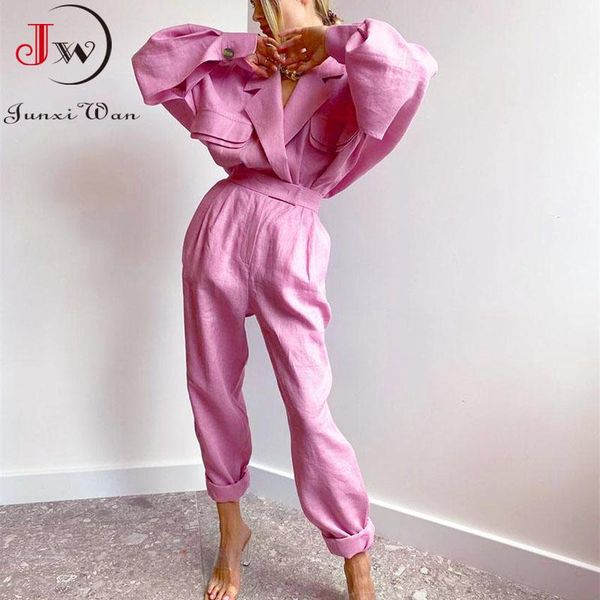 

fashion women blazer suit 2021 spring summer long sleeve loose solid pockets double breasted jacket coat trousers pants sets women's tw, White