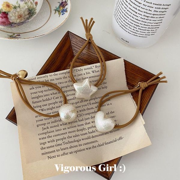 

hair accessories 2021 fashion retro elegant pearl rope simple personality tie high elastic rubber band ladies