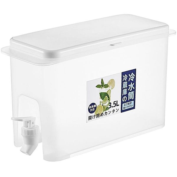 

storage bottles & jars 3.5l large plastic ice water tank with faucet deskcontainer leak-proof beverage can, office camping trip special
