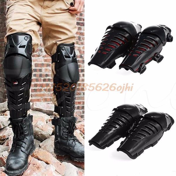 

elbow & knee pads motorcycle racing motocross protector guards protective gear high quality, Black;gray