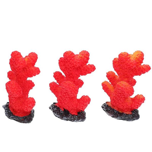 

decorations 3pcs aquarium coral ornament fish tank decoration resin sculpture