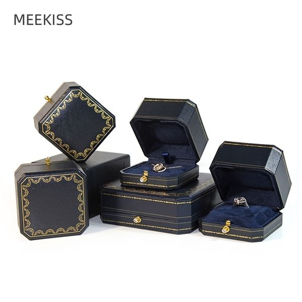 

jewelry box wedding ring earring rings box organizer luxury jewelry gift packaging bracelet package 211105, Black