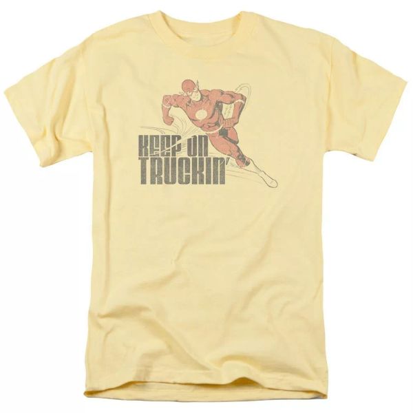 

the flash - keep on truckin t-shirt dc comics sizes s-3x new, White;black