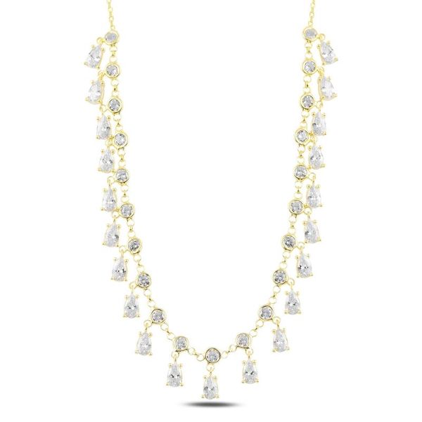 

chains silver 925 sterling dangle zircon cubic zirconia necklace