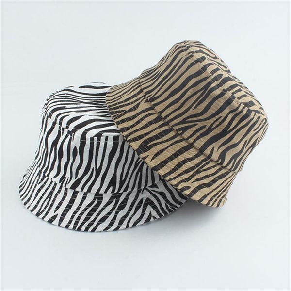 

zebra striped print baby hat cartoon cotton bucket kids summer sun cap boys girls hats, Blue;gray