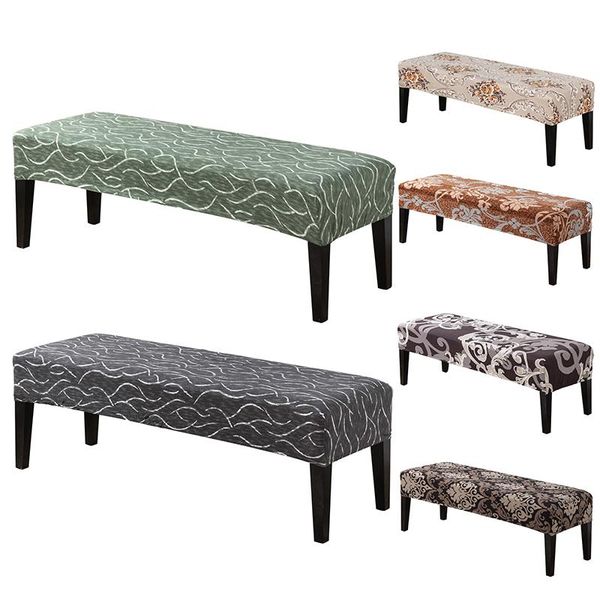

chair covers rectangle piano bench cover soft long slipcover dinner washable seat case printed couch protector home decor