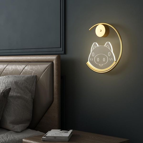 

wrought iron lamp body nordic wall modern and simple indoor wiring modeling