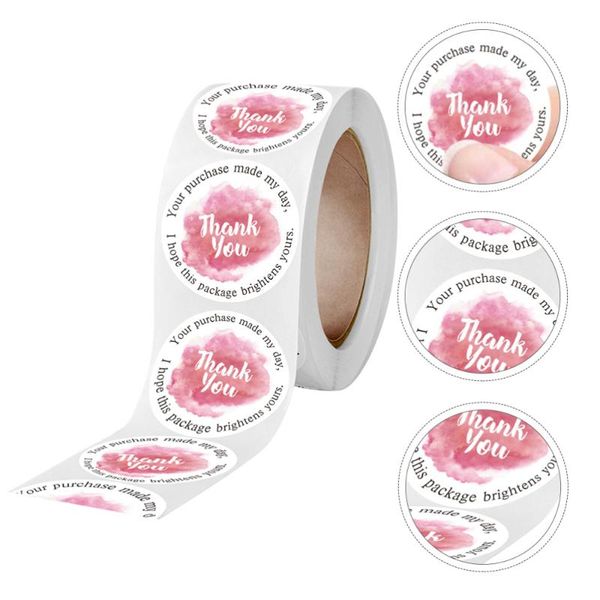 

gift wrap 1 roll/500pcs thank you labels creative tags stickers wrapping decals