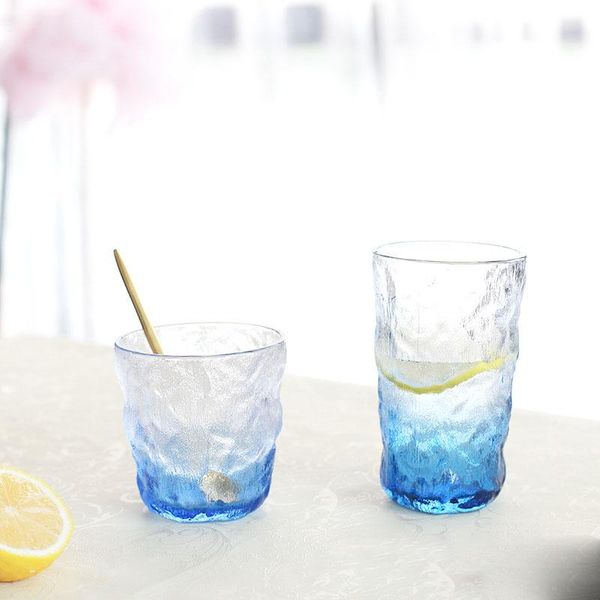 

mugs wholesale sale drinking glass party cup kitchen bar utensils carved style round creative home frosted texture bark grain