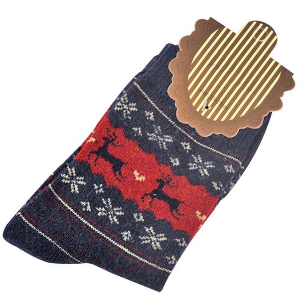 

sports socks women wool warm winter thick christmas deer gift, Black