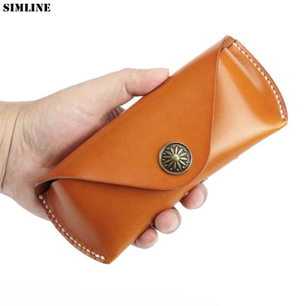 

other fashion accessories genuine leather glasses case box hard spectacles sunglasses bags eyeglasses cases eyewear holder cover for men wom, Silver