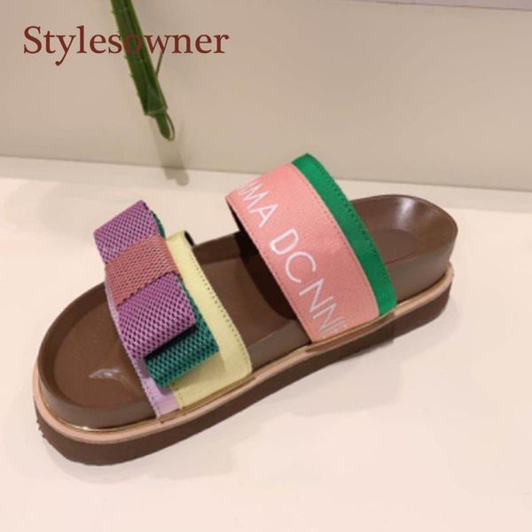 

casual sandals flat beach slippers 2021 summer trifle platform shoes bowknot flip-flop women's outerwear, Black