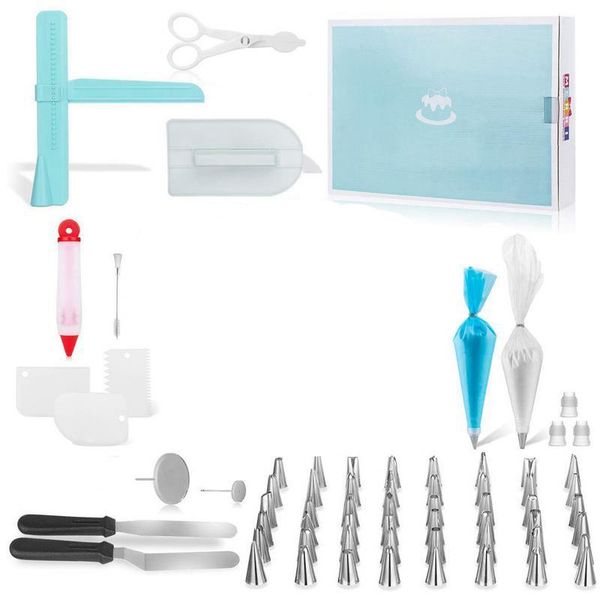 

baking moulds 164pcs diy multi-function cake decorating kit turntable set pastry tube fondant tool kitchen dessert tools
