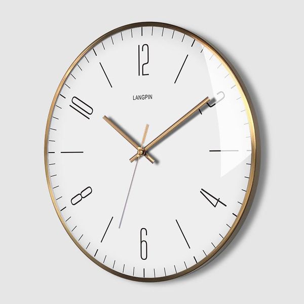 

wall clocks nordic silent clock modern design metal livingroom simple kitchen watch bedroom reloj pared industrial decor ec50zb