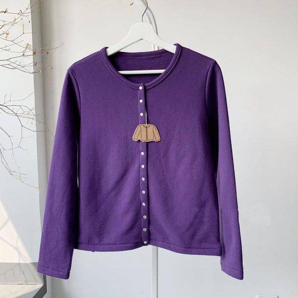 

women's knits & tees solid color cotton cardigan women sweater, White