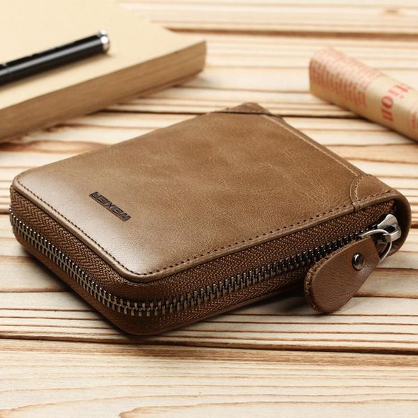 

wallets men fashion small short purse coin clutch hasp retro wallet male package multi-card holder clip, Red;black