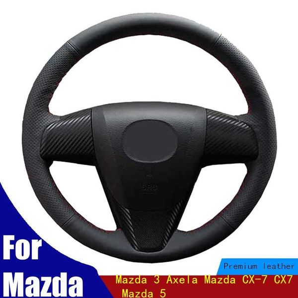 

steering wheel covers car cover customize for 3 axela cx-7 cx7 5 artificial leather braid