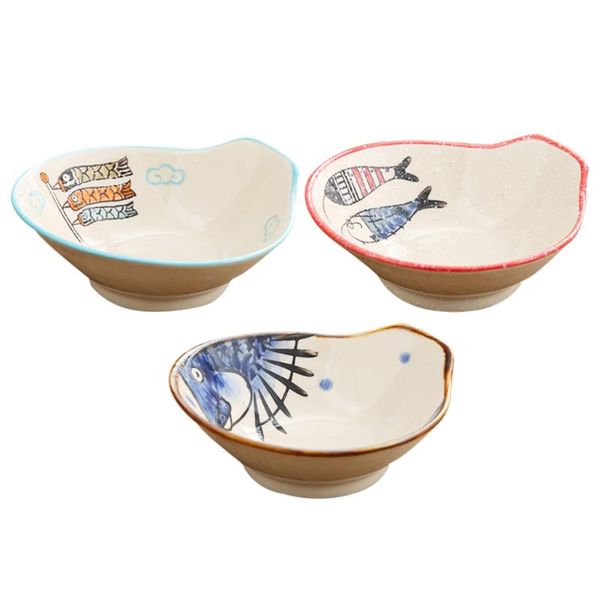 

3pcs mini soy sauce dish seasoning vinegar bowls pickle tableware