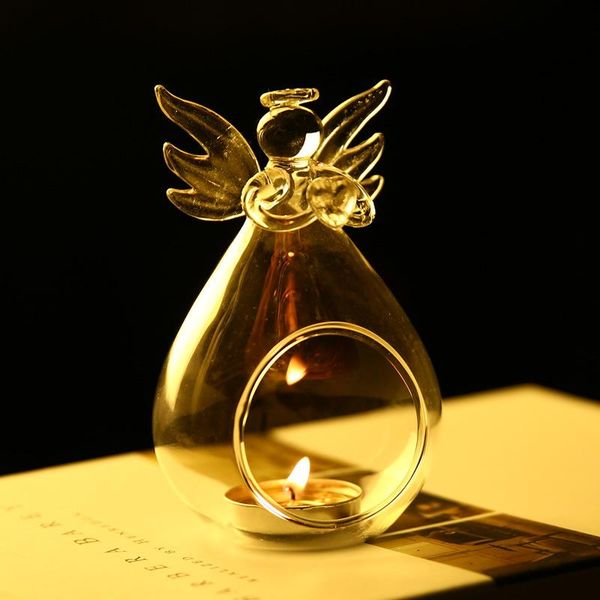 

glass candle holder for wedding decorations angel candlestick romantic vintage stand decoration holders