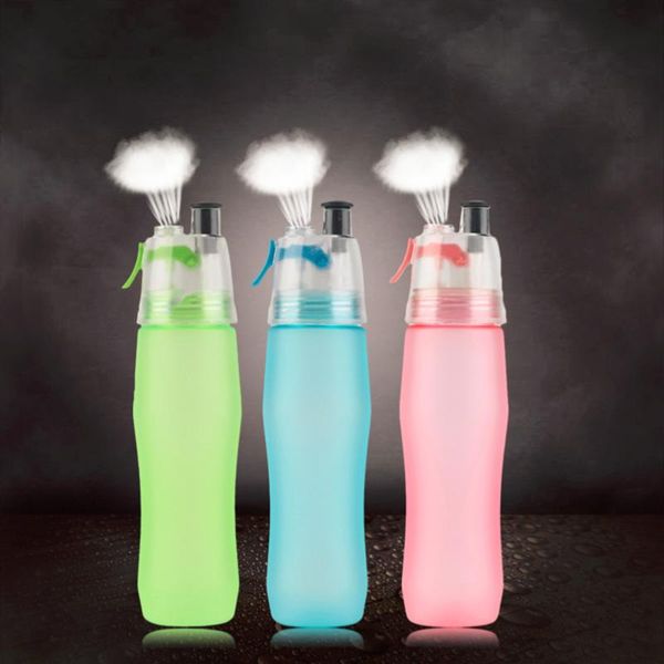 

water bottles 740ml drinking bottle misting spray healthy sport gym cycling camping hiking moisturizing cool outdoor arrival
