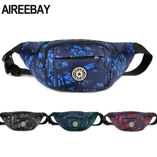 

waist bags aireebay women fanny pack big bag men oxford bum hip with 3 zipper pockets for travel chest