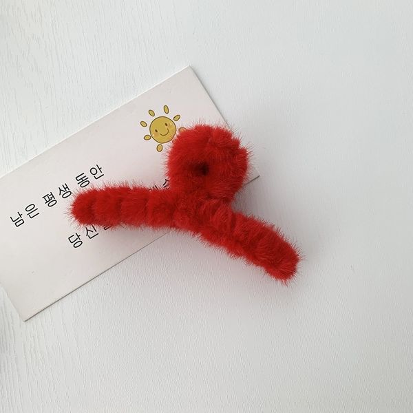 

rbnc super fairy plush barrettes super fairy autumn and hair clips winter autumn and winter imitation rabbit elegant temperament curling ha, Golden;silver