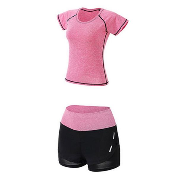 

yoga outfits set women vital seamless gym clothing fitness leggings+cropped shirts sport suit long sleeve tracksuit active wear, White;red