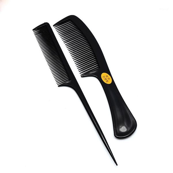 

pcs hair combs anti-static carbon pro styling tools hairdressing care barbers handle brush1, Silver
