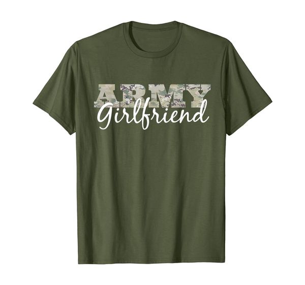

"army girlfriend" shirt gift for her us military pride, White;black