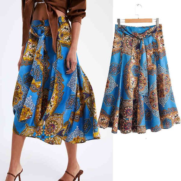 

casual dresses colorful lace up print long skirt fashion women ladies blue high waist a-line beach bohemian style female qfnj, Black;gray