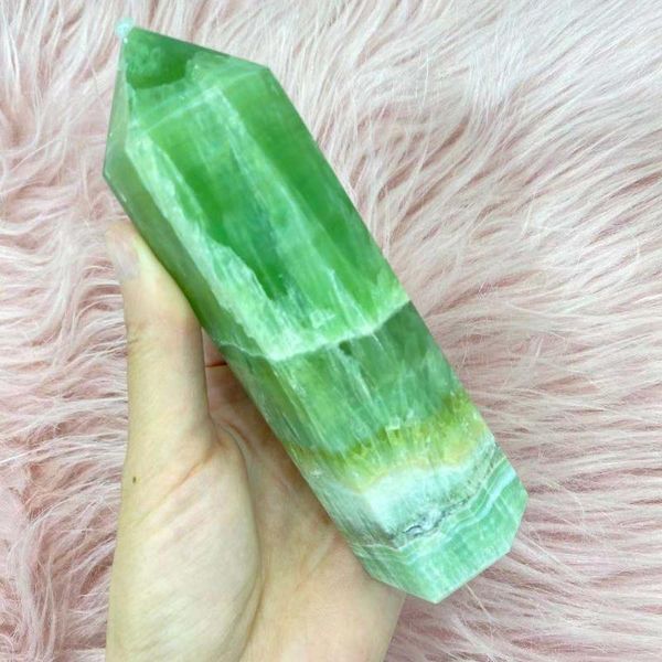 

decorative objects & figurines rare natural rainbow caribbean crystal quartz obelisk reiki healing energy gem room decoration home gift
